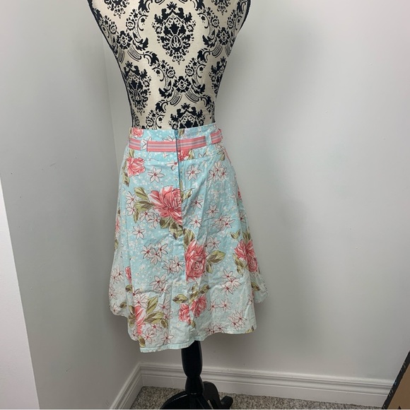 Vintage 90s Y2K Suzy Shier Floral A-Line Skirt - Picture 4 of 11